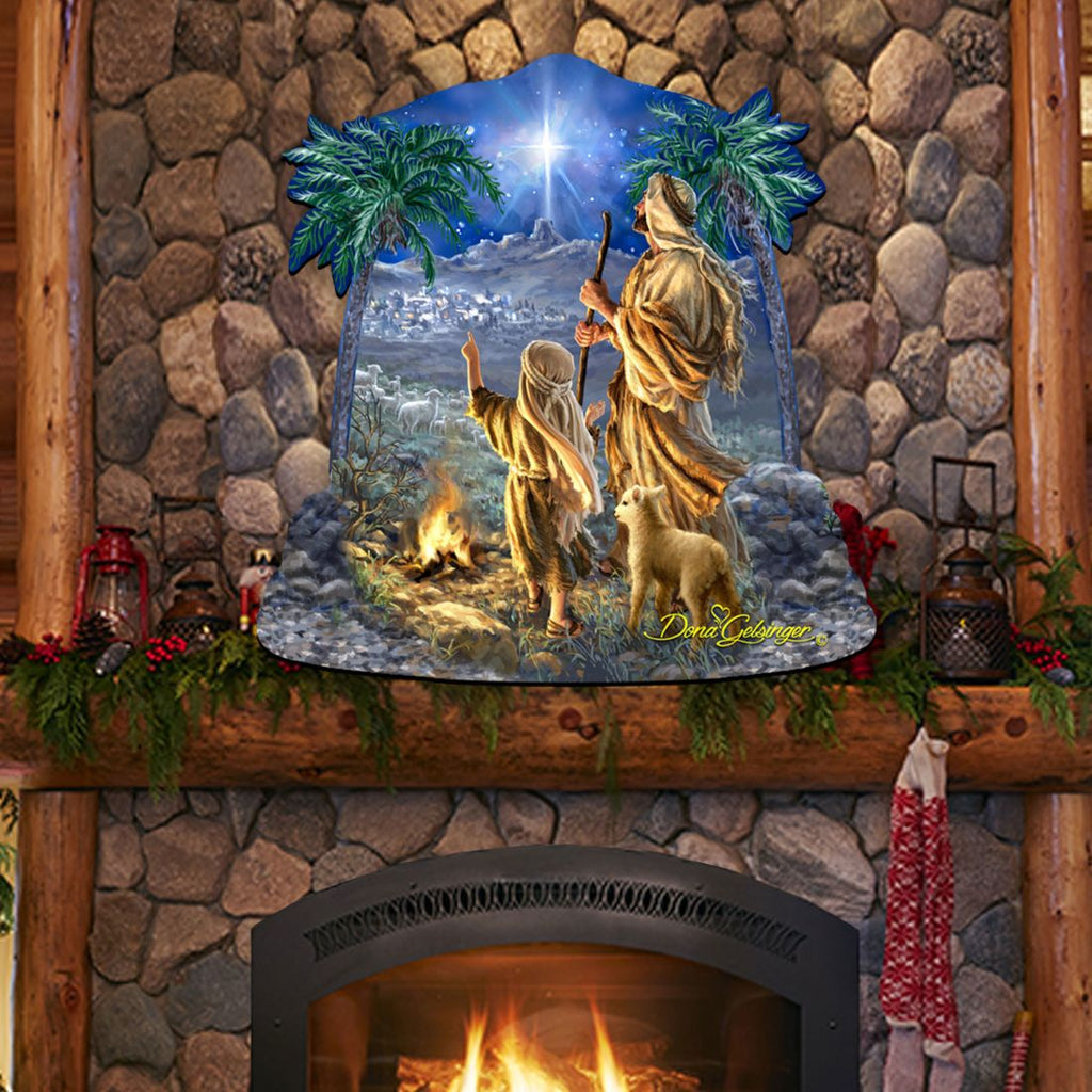 Shepherds Keeping Watch Nativity Christmas Door & Wall Decor
