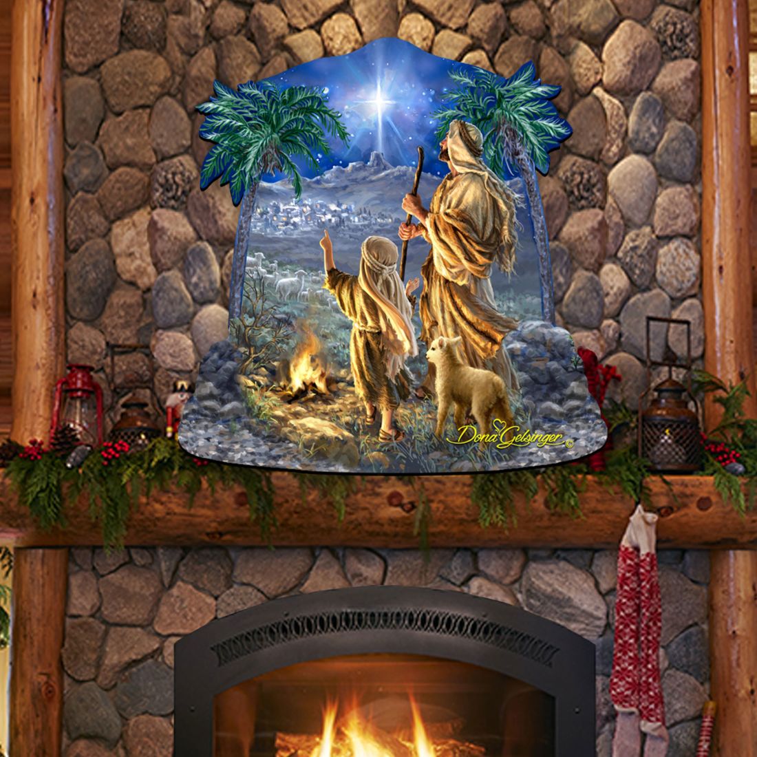 Shepherds Keeping Watch Nativity Christmas Door & Wall Decor