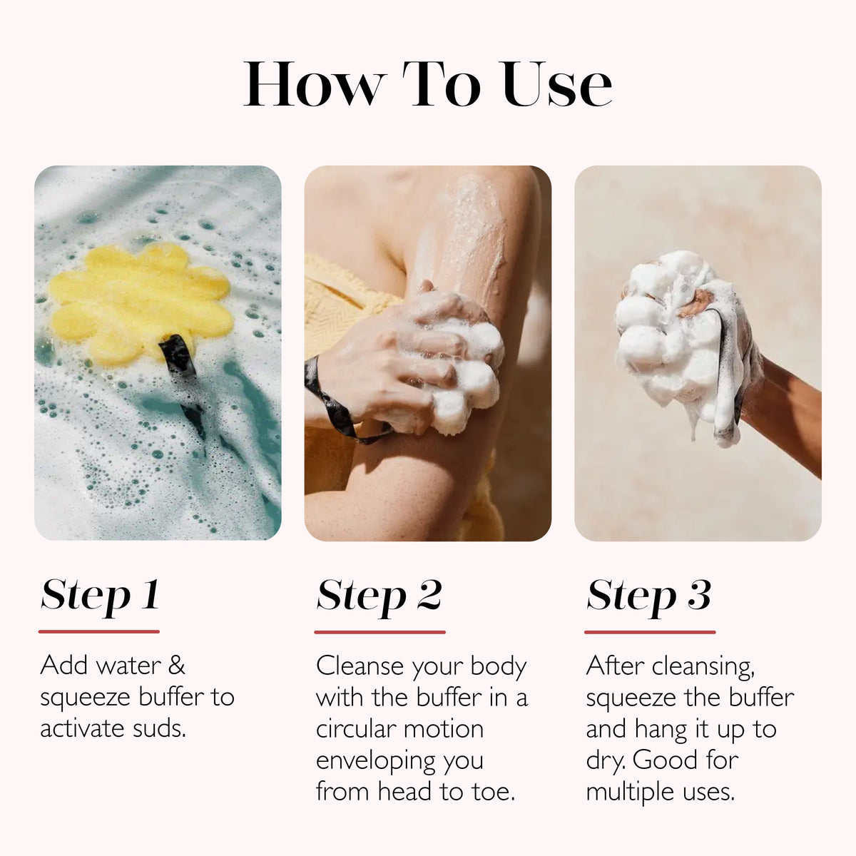 Spongellé Peony Blush Body Wash Infused Buffer