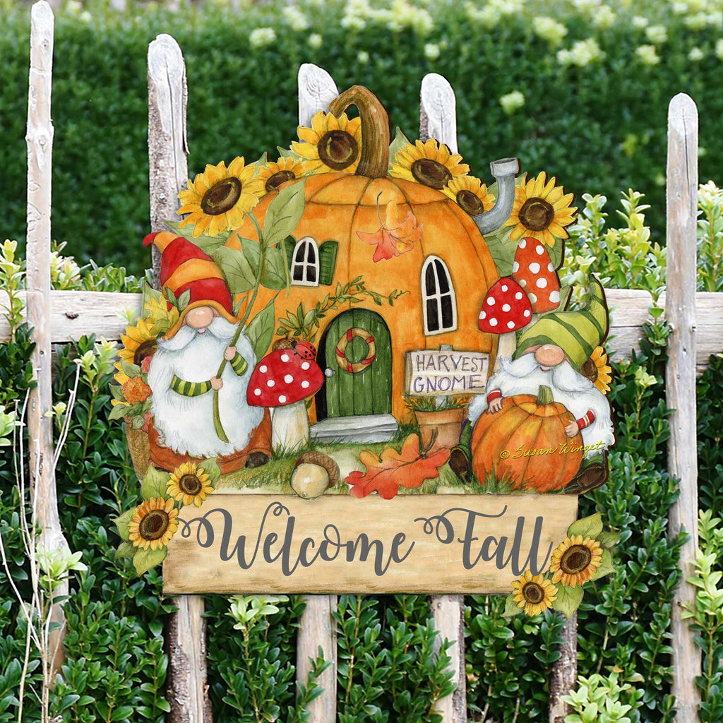 Welcome Fall Gnome Garden Stake – Autumn Outdoor Décor