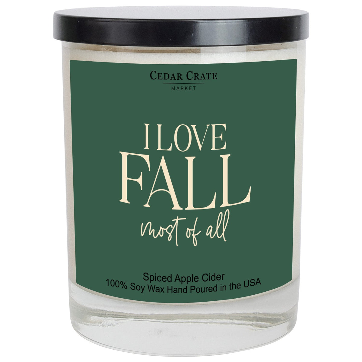 I Love Fall Most of All – Spiced Apple Cider Soy Candle | 13.5 oz
