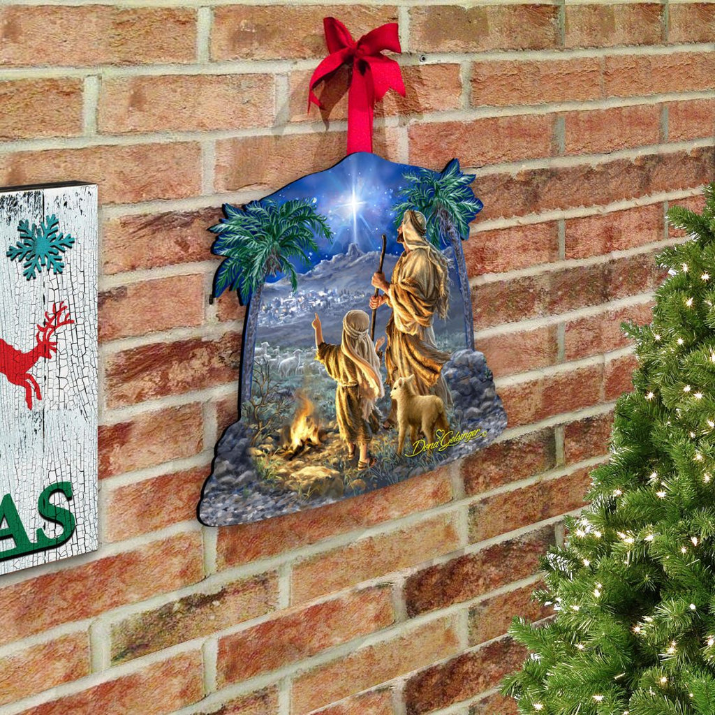 Shepherds Keeping Watch Nativity Christmas Door & Wall Decor