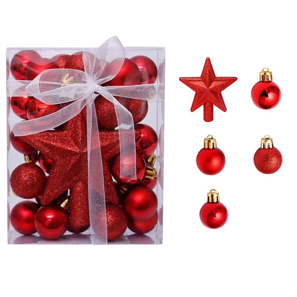 Sleigh All Day Silver & Ice Blue Christmas Ornament Collection – 30-Piece Holiday Tree Décor Set