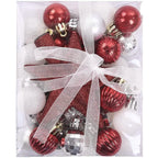 Sleigh All Day Silver & Ice Blue Christmas Ornament Collection – 30-Piece Holiday Tree Décor Set