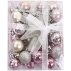 Sleigh All Day Silver & Ice Blue Christmas Ornament Collection – 30-Piece Holiday Tree Décor Set