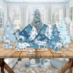 Winter Forest Christmas Village Set of 15 by G. DeBrekht