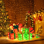 Grand Holiday 15-Piece Pre-Lit Gift Box Display – 483 LED Lights