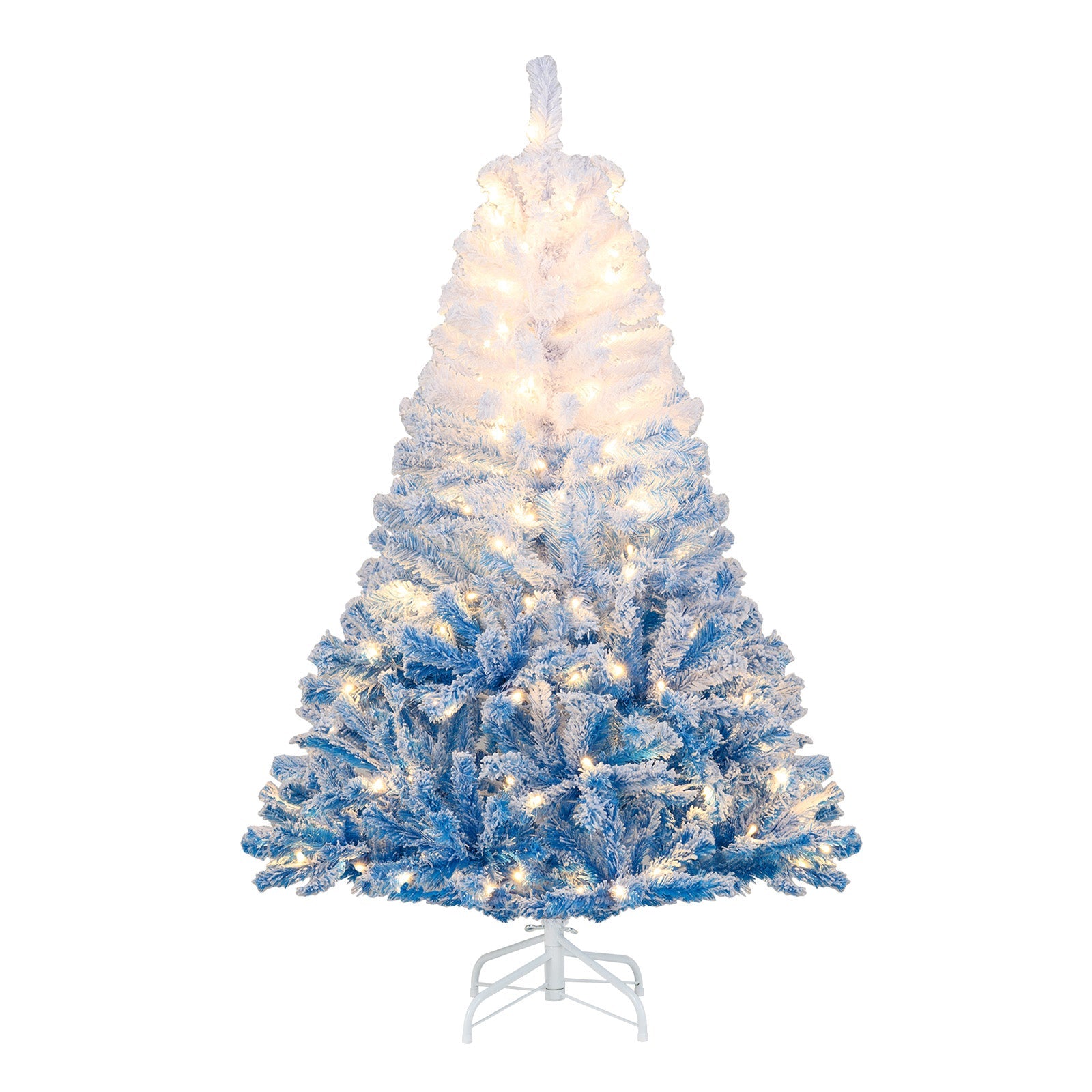 Winter Frost Pre-Lit Gradient Christmas Tree – Warm White LED Lights