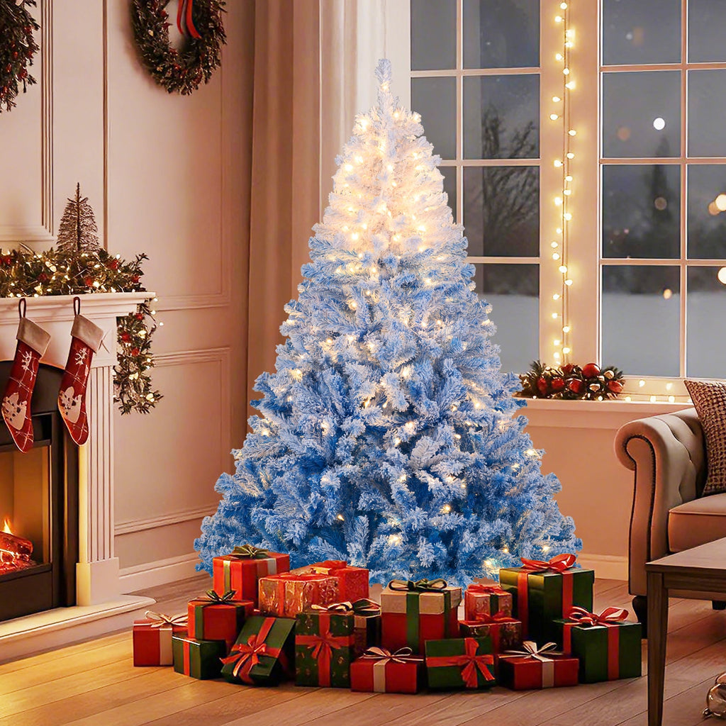 Winter Frost Pre-Lit Gradient Christmas Tree – Warm White LED Lights