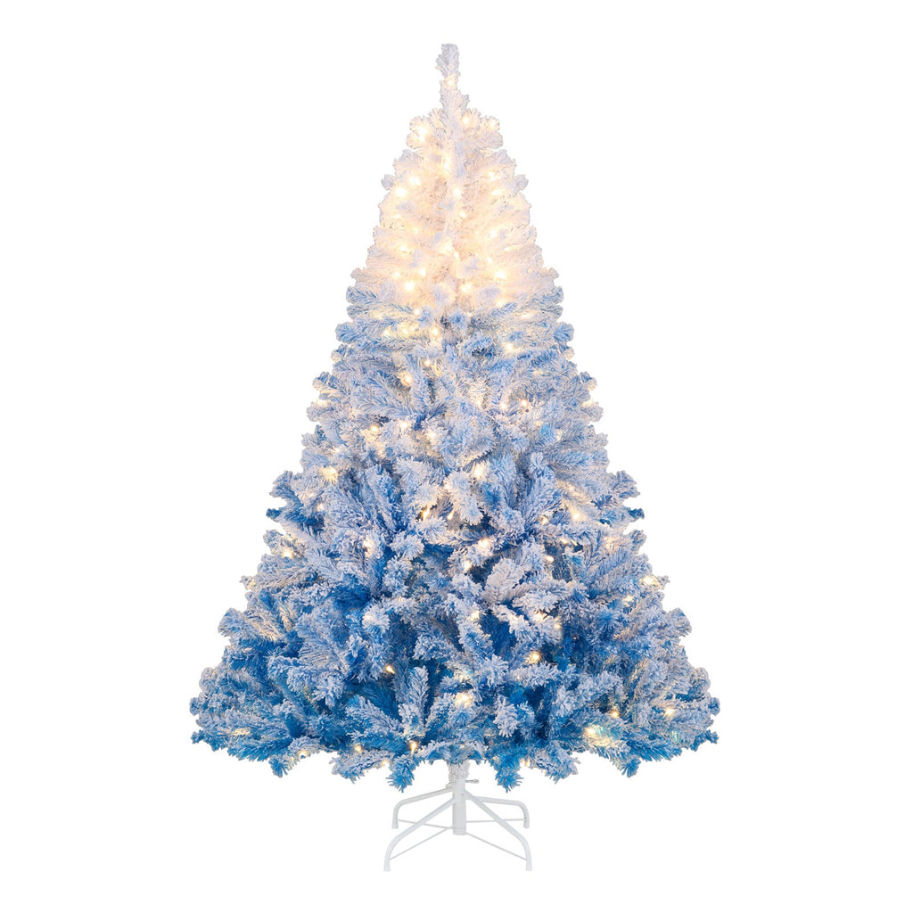 Winter Frost Pre-Lit Gradient Christmas Tree – Warm White LED Lights