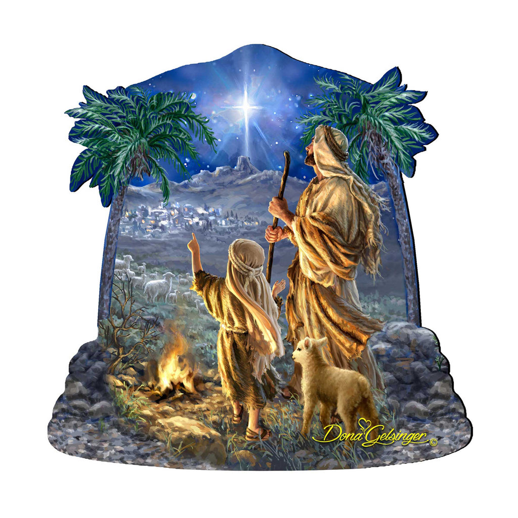 Shepherds Keeping Watch Nativity Christmas Door & Wall Decor