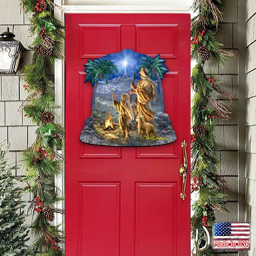 Shepherds Keeping Watch Nativity Christmas Door & Wall Decor