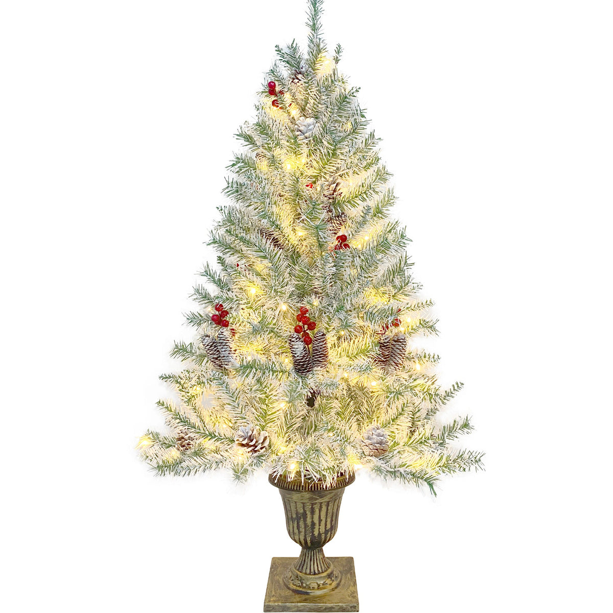 Winter Welcome Pre-Lit Christmas Entryway Collection – 4 Piece Set