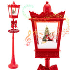 8-Foot Musical Christmas Streetlight with Snow Effect & LED Lights