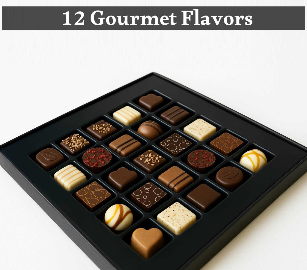 Luxury Belgian Chocolate Truffle Gift Box – 25 Piece