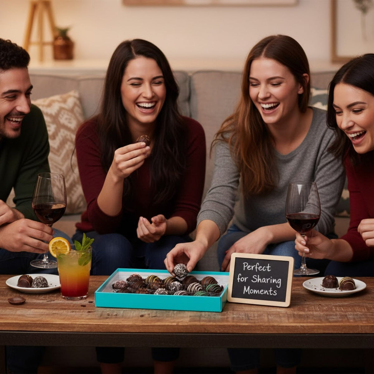 Andy Anand Artisan Dark Chocolate Truffles – 24 Piece Gift Box