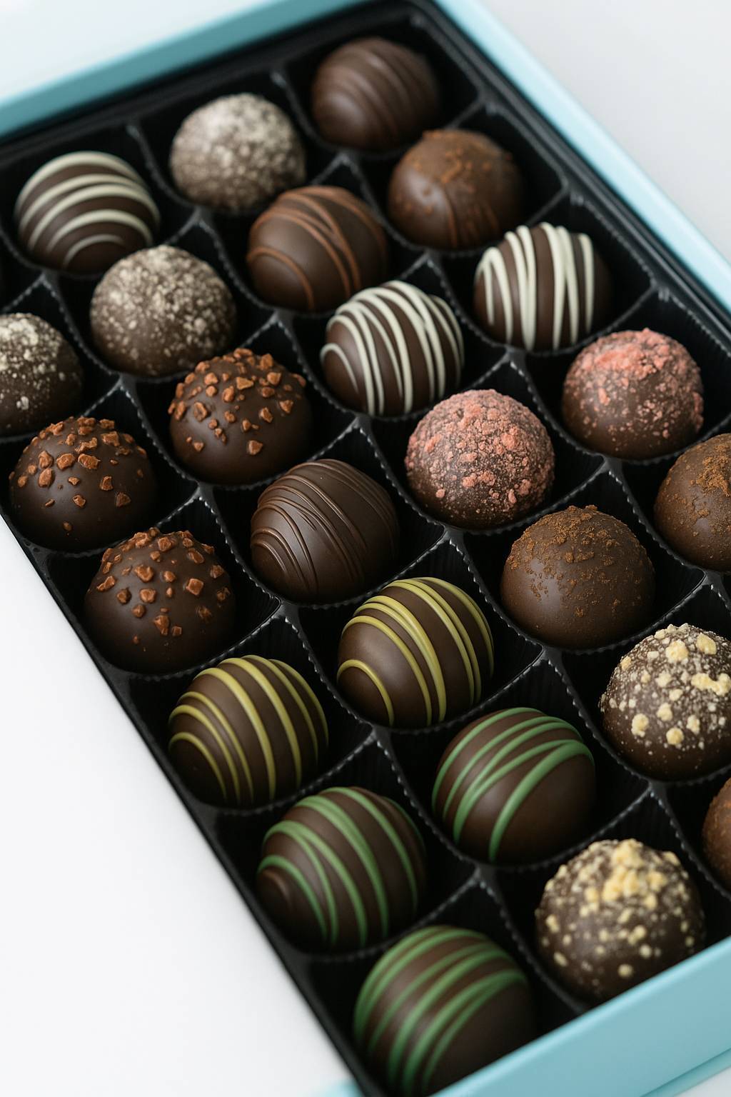 Andy Anand Artisan Dark Chocolate Truffles – 24 Piece Gift Box