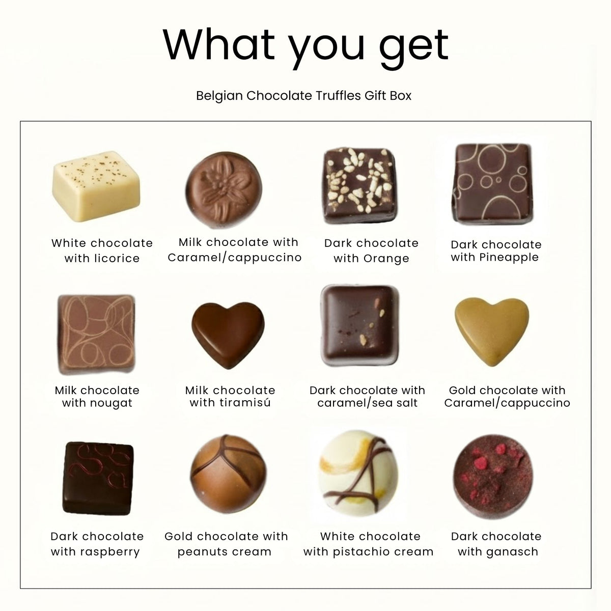 Luxury Belgian Chocolate Truffle Gift Box – 25 Piece