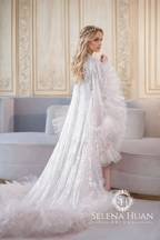 Blushing Stardust Sequin Tulle Luxury Robe Set