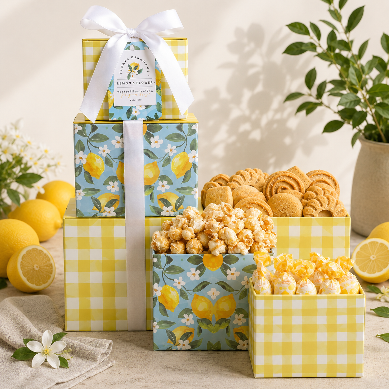 Lemon Twist Sweet Treat Gift Tower