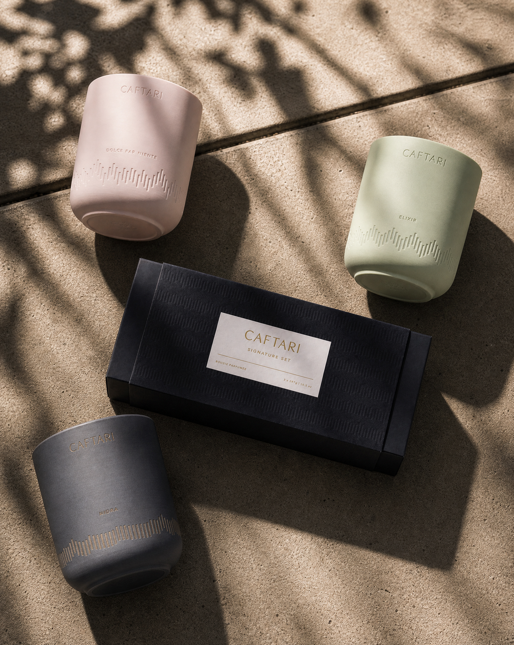 Caftari Luxury Signature Candle Gift Set – 3-Piece Collection