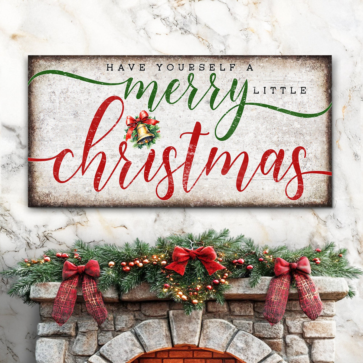 Have Yourself a Merry Little Christmas Premium Canvas Sign