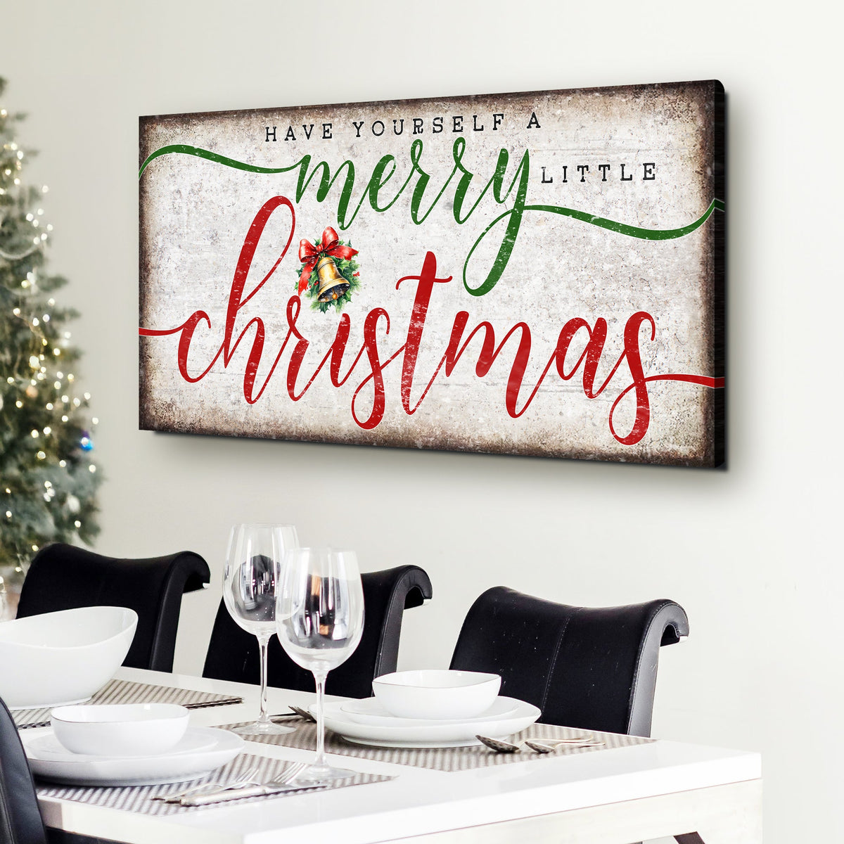 Have Yourself a Merry Little Christmas Premium Canvas Sign