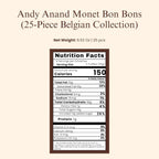 Andy Anand Monet Belgian Chocolate Bonbons – 25 Piece Truffle & Praline Gift Box