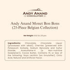 Andy Anand Monet Belgian Chocolate Bonbons – 25 Piece Truffle & Praline Gift Box
