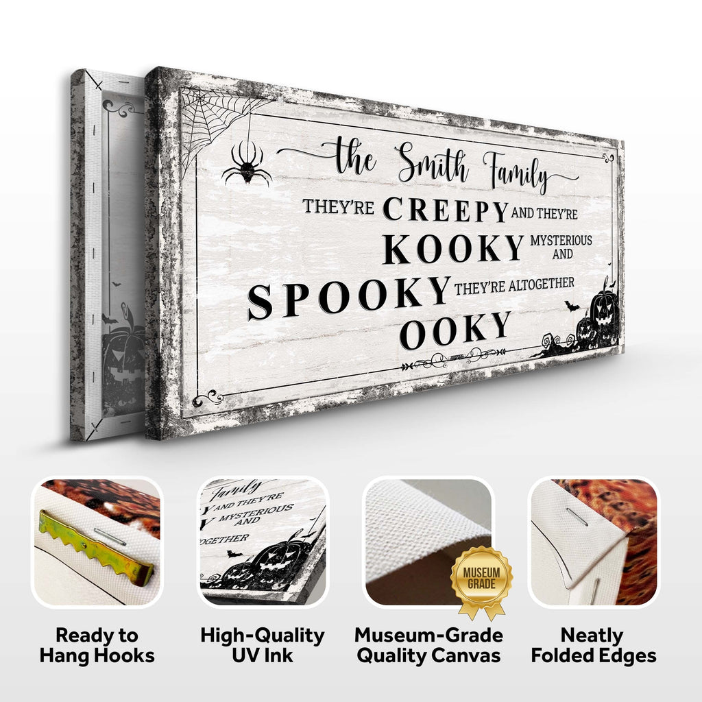Personalized Family Halloween Sign | Premium Halloween Canvas Wall Decor