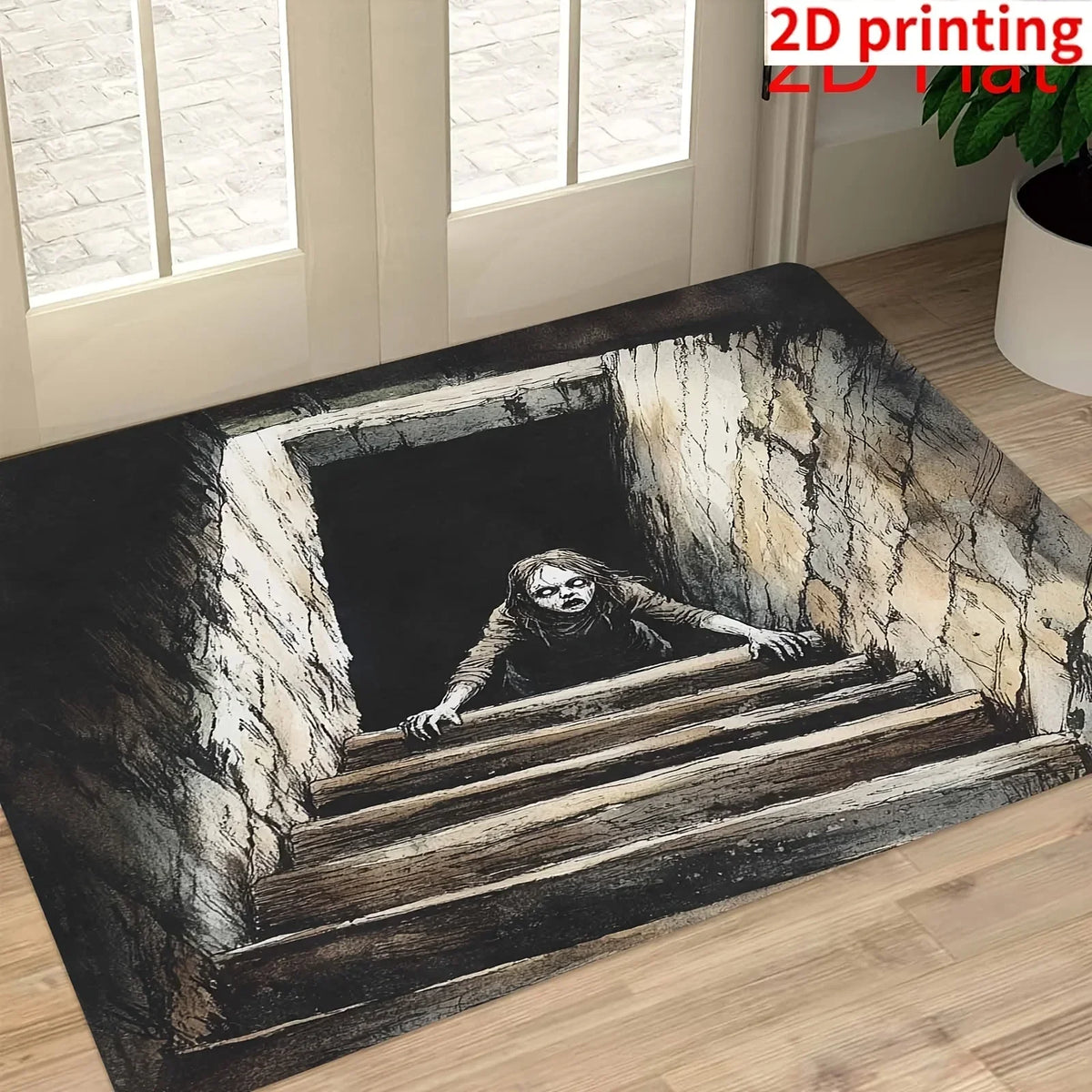 Creepy Clown 3D Halloween Doormat & Area Rug