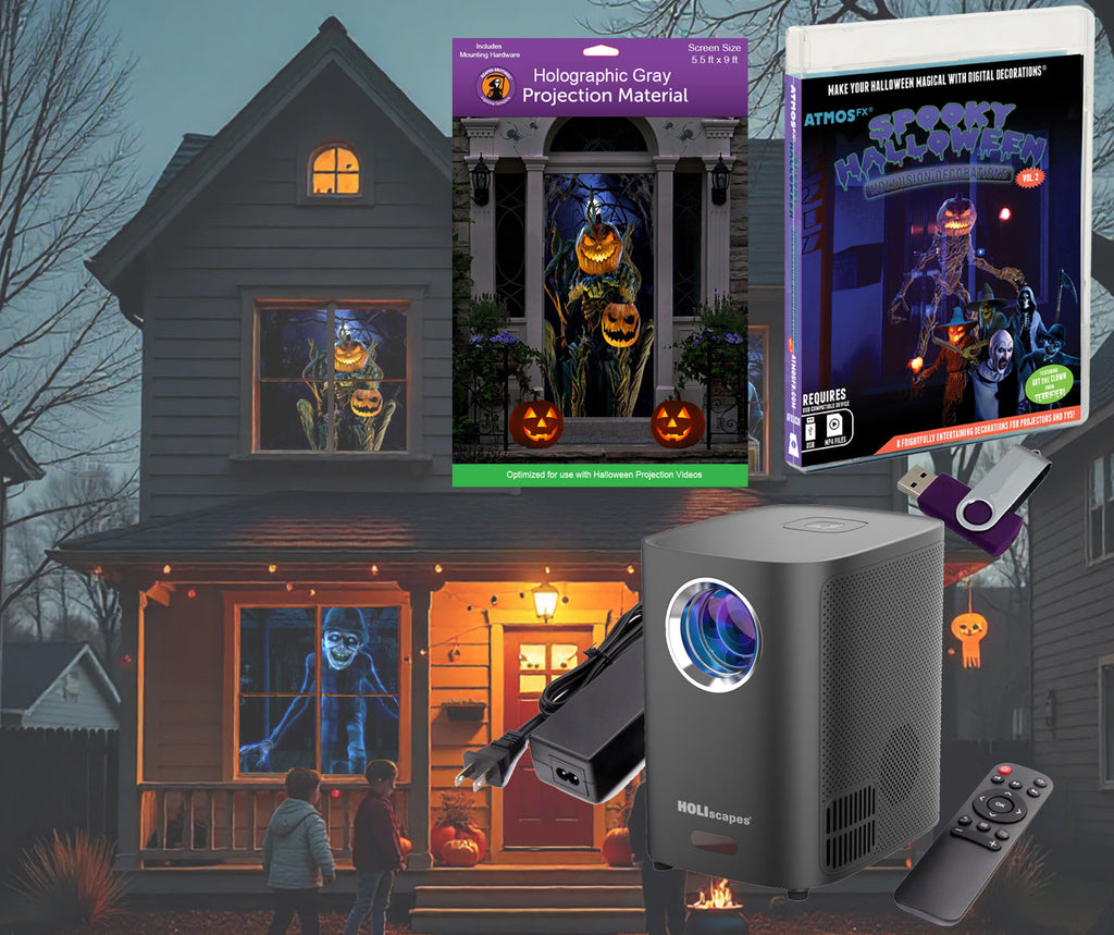 Spooky Halloween Hologram Projector Kit + 9' Projection Screen