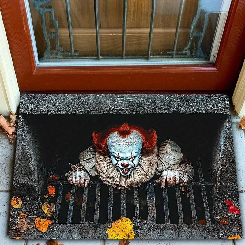 Creepy Clown 3D Halloween Doormat & Area Rug