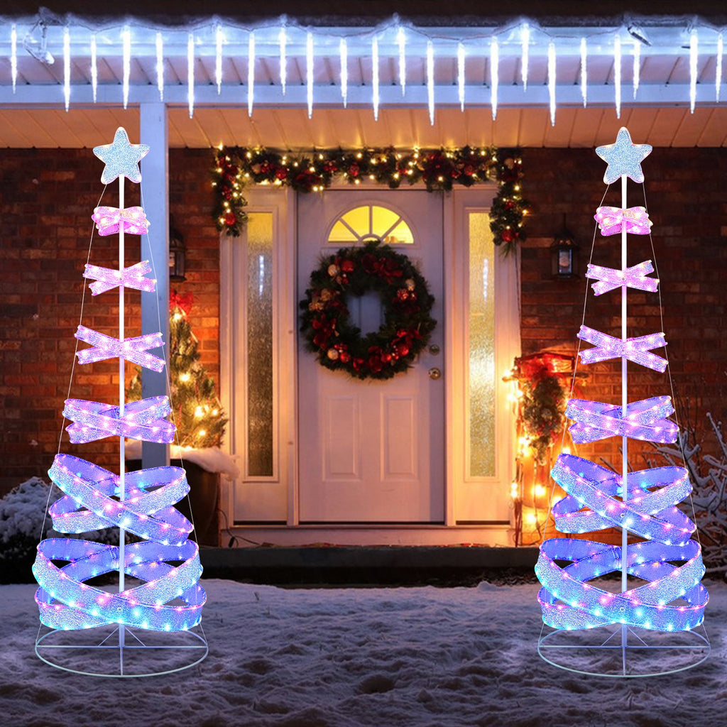 7-Ft Pre-Lit Spiral Christmas Tree with 341 LED Lights