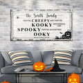 Personalized Family Halloween Sign | Premium Halloween Canvas Wall Decor