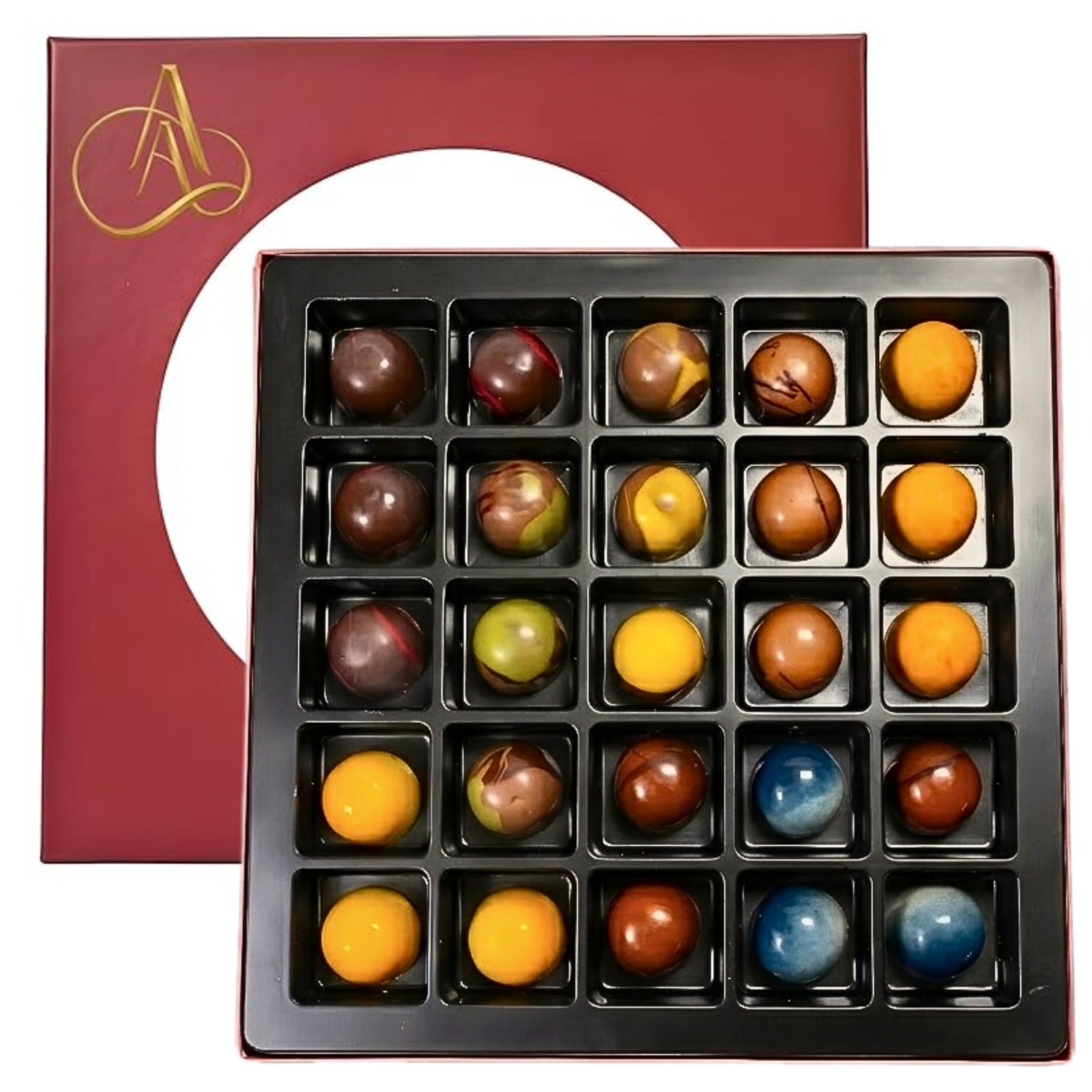 Andy Anand Monet Belgian Chocolate Bonbons – 25 Piece Truffle & Praline Gift Box