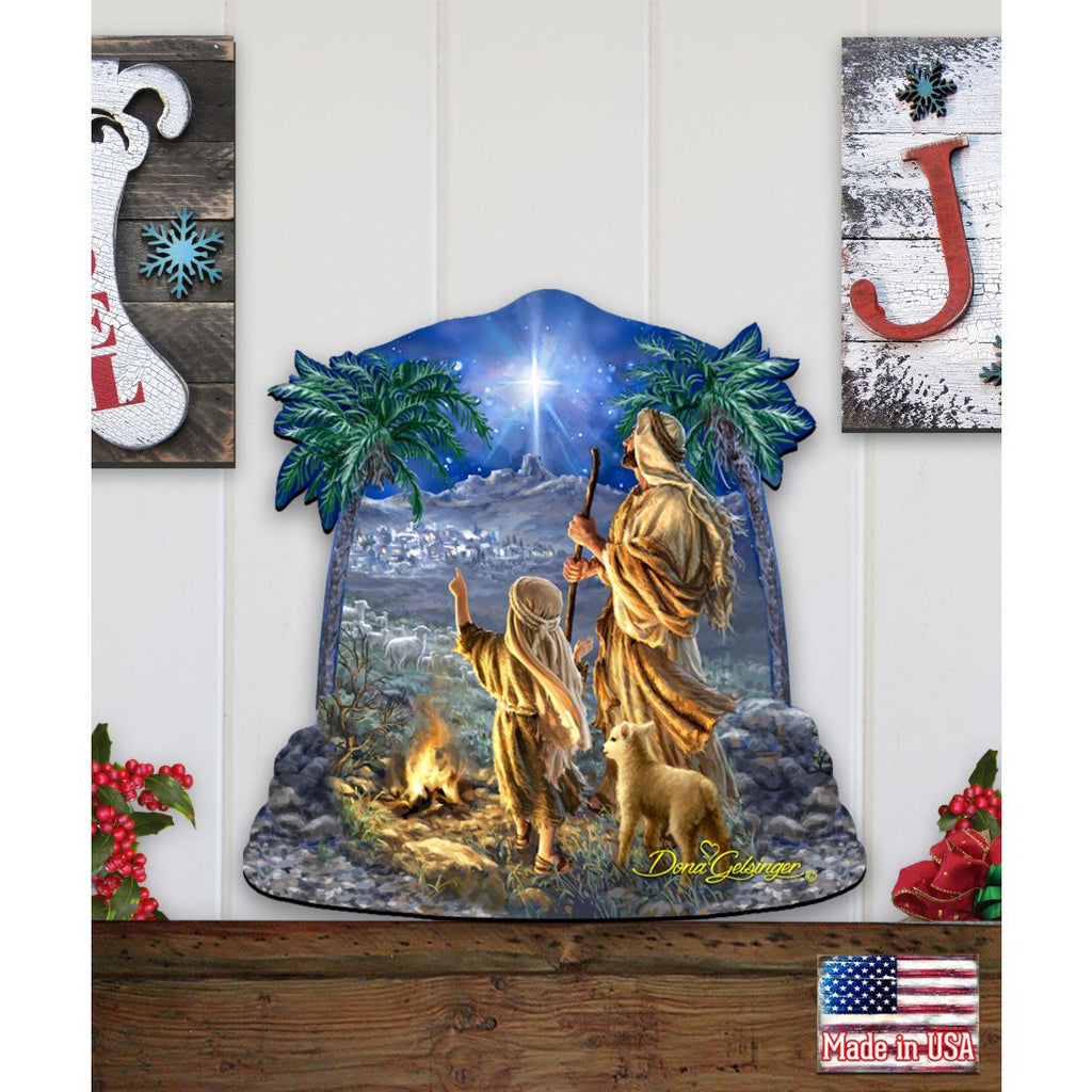 Shepherds Keeping Watch Nativity Christmas Door & Wall Decor