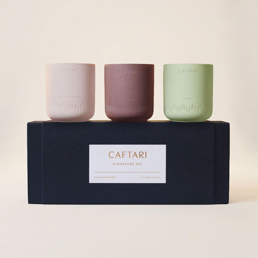 Caftari Luxury Signature Candle Gift Set – 3-Piece Collection