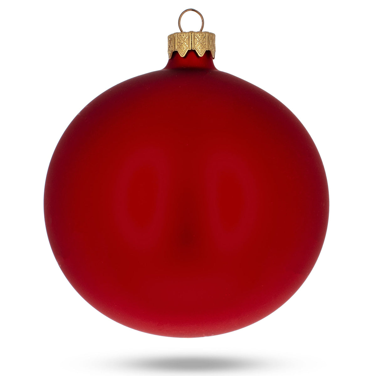 Classic Christmas Matte Red Glass Ornaments – Set of 6