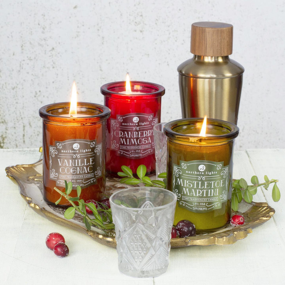 Seasonal Spirits Christmas Cocktail Candles