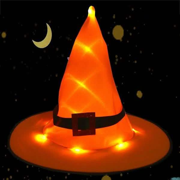 Glowing Witch Hat Halloween Lights – Hanging Indoor & Outdoor Décor