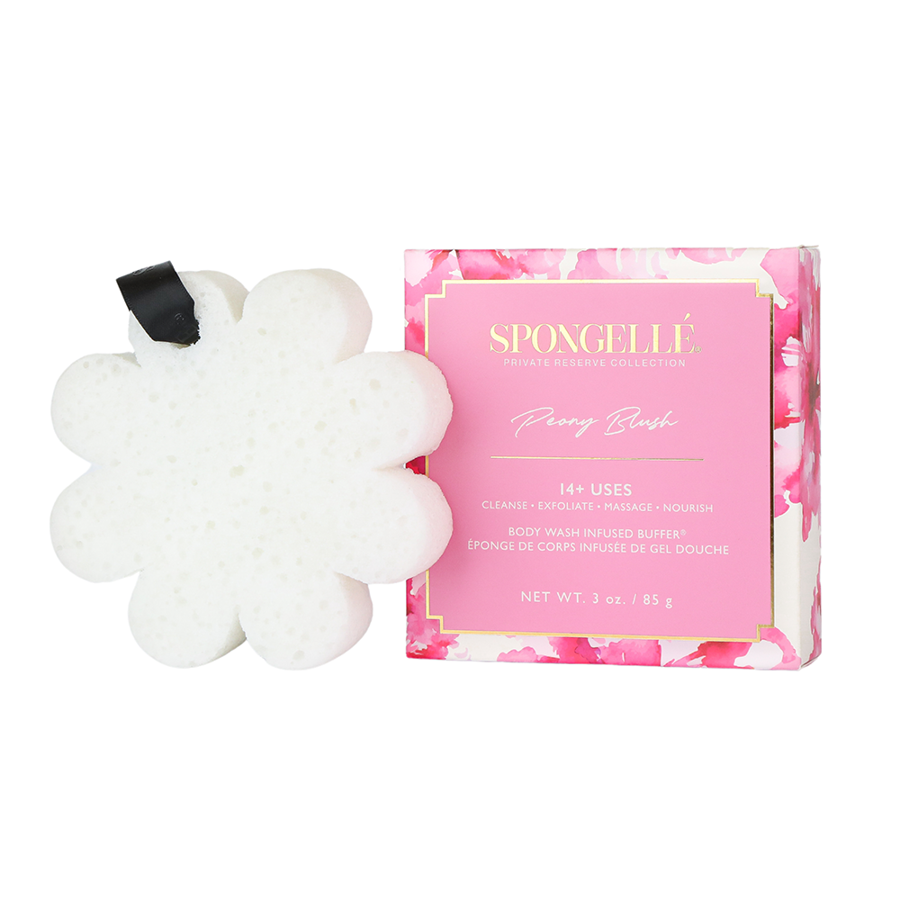 Spongellé Peony Blush Body Wash Infused Buffer