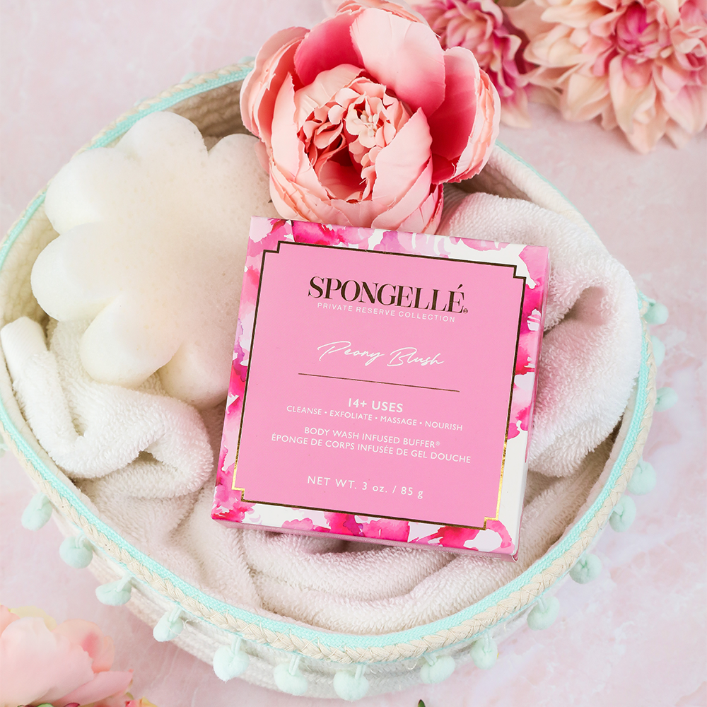 Spongellé Peony Blush Body Wash Infused Buffer