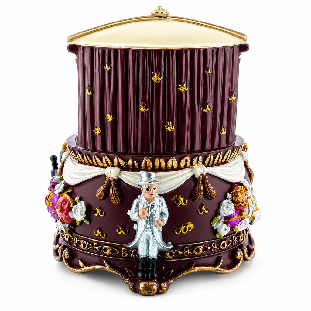 Animated Nutcracker Theatre Ballerina Christmas Music Box