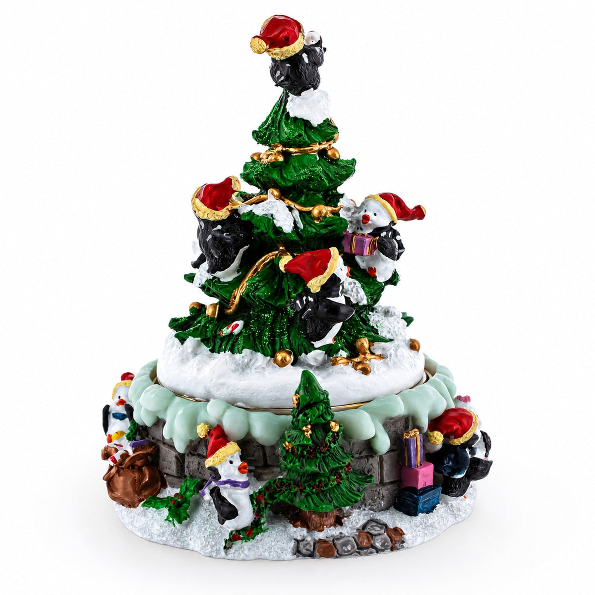 Animated Musical Penguin Christmas Tree – Rotating Jingle Bells Music Box
