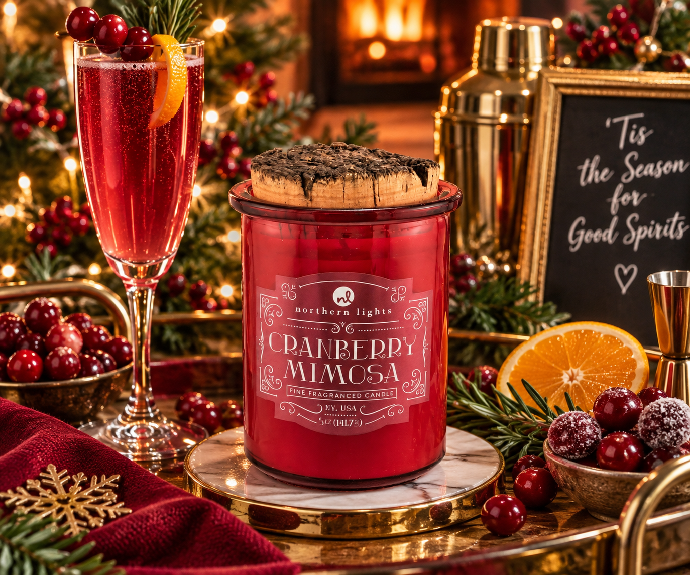 Seasonal Spirits Christmas Cocktail Candles