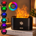 Fireside Glow 180mL Flame-Effect Aromatherapy Diffuser