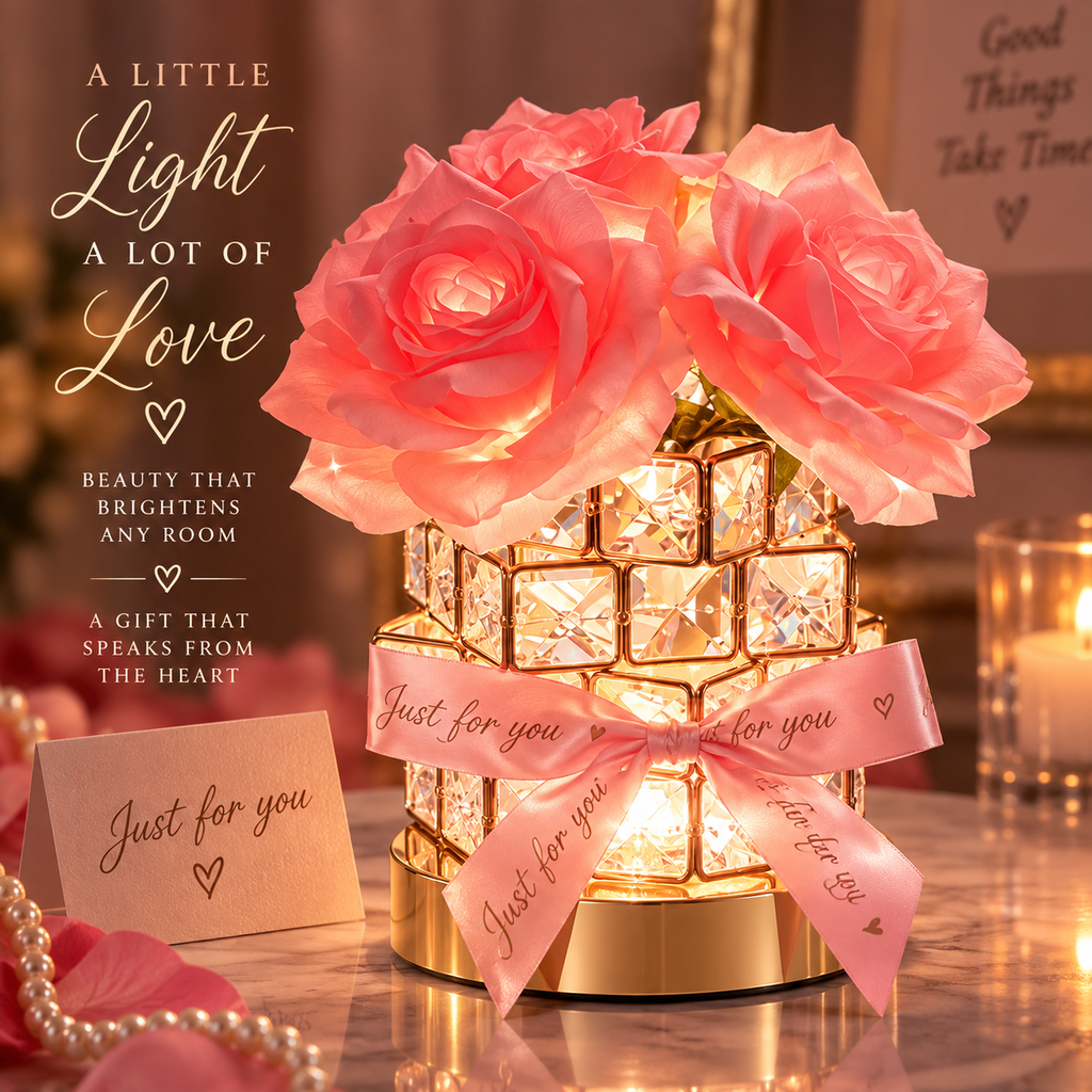 Forever Rose Crystal Touch Lamp