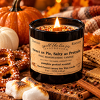 Sweet as Pie, Salty as Pretzels Intention Candle | Pumpkin Butter & Marshmallow Fall Candle
