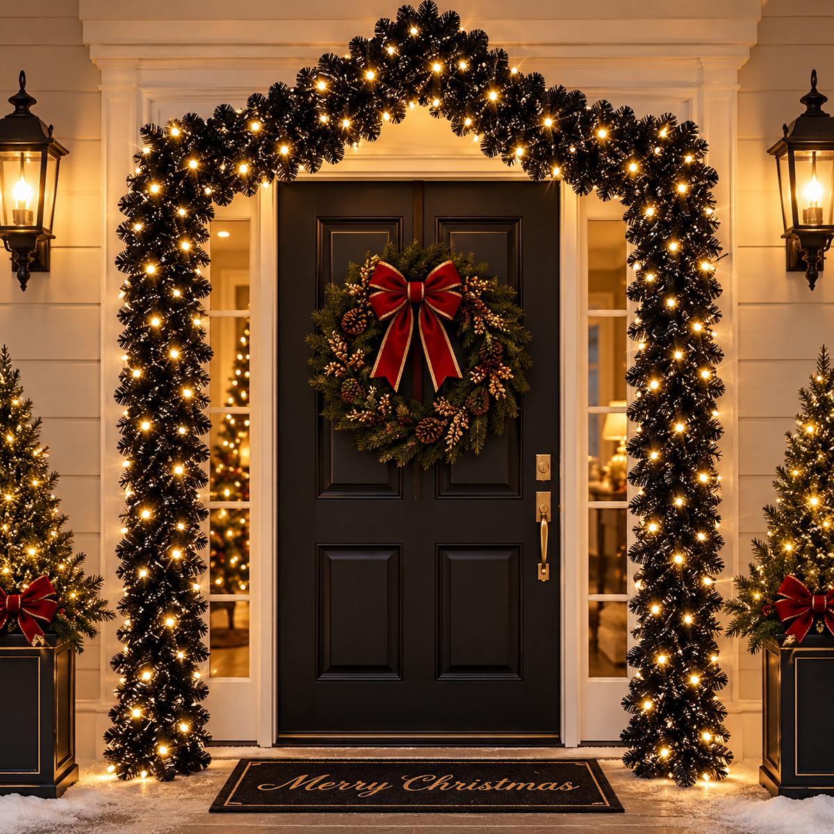 Midnight Glow 65.6 FT Pre-Lit Christmas Garland